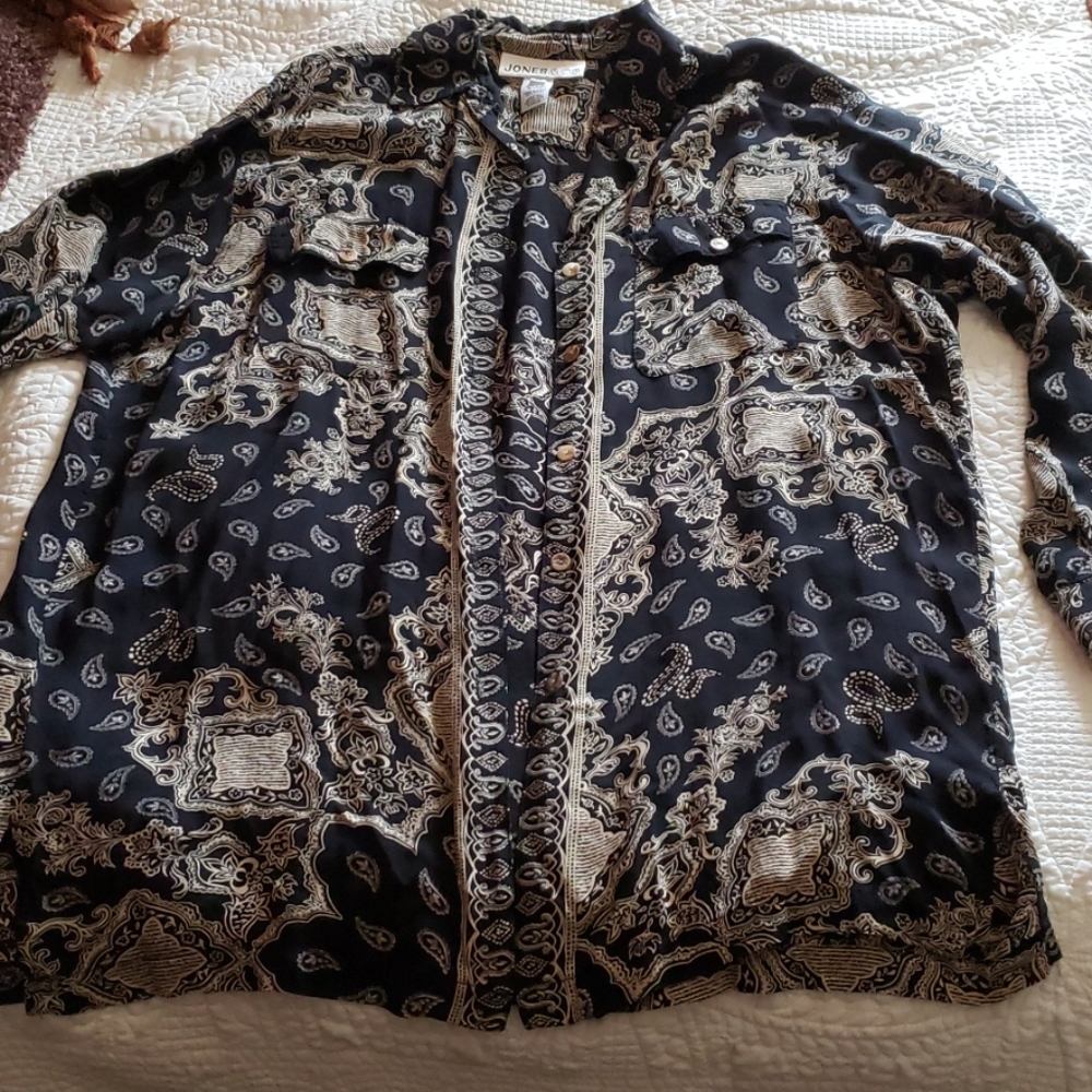 flowy button down shirt